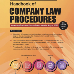 Handbook of Company Law Procedures by Corporate Professionals – Edition 2025